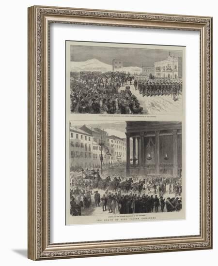 The Death of King Victor Emmanuel-null-Framed Giclee Print