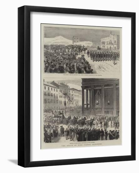 The Death of King Victor Emmanuel-null-Framed Giclee Print