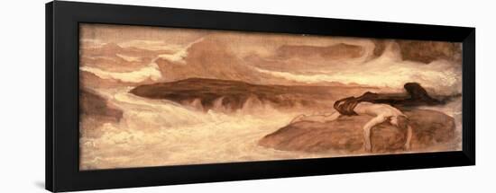 The Death of Leander, Predella Panel of the Last Watch of Hero, 1887-Frederick Leighton-Framed Giclee Print