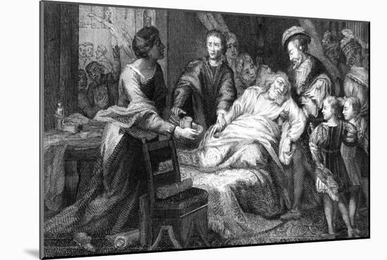 The Death of Leonardo De Vinci, 1519-Walker-Mounted Giclee Print