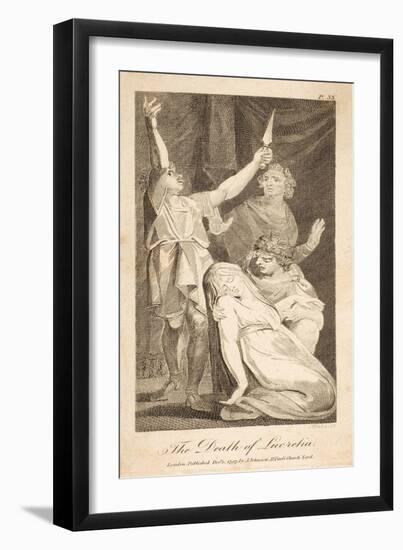 The Death of Lucretia, 1797 (Engraving)-William Blake-Framed Giclee Print