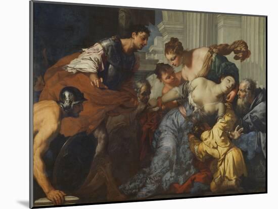 The Death of Lucretia, 17Th Century (Oil on Canvas)-Antonio Zanchi-Mounted Giclee Print