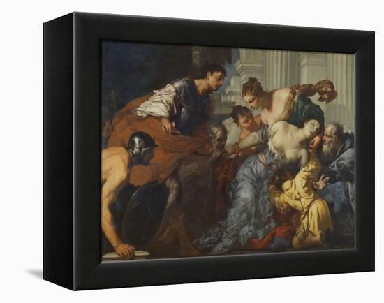 The Death of Lucretia, 17Th Century (Oil on Canvas)-Antonio Zanchi-Framed Premier Image Canvas
