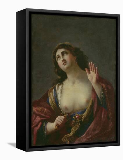 The Death of Lucretia (Oil on Canvas)-Italian School-Framed Premier Image Canvas