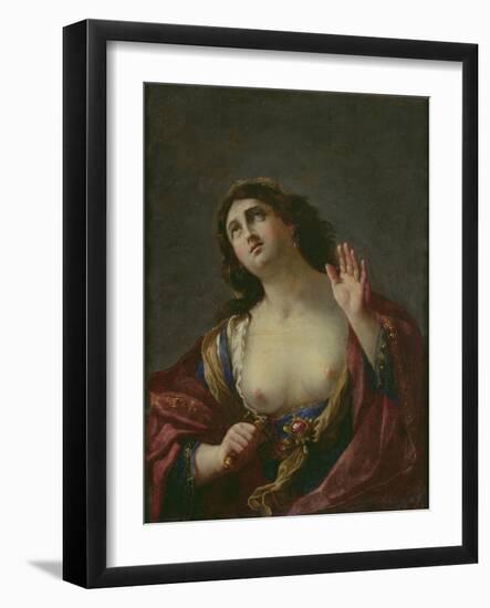 The Death of Lucretia (Oil on Canvas)-Italian School-Framed Giclee Print