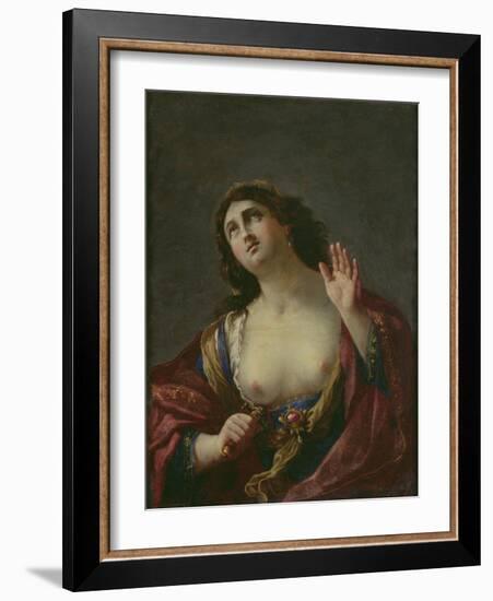 The Death of Lucretia (Oil on Canvas)-Italian School-Framed Giclee Print