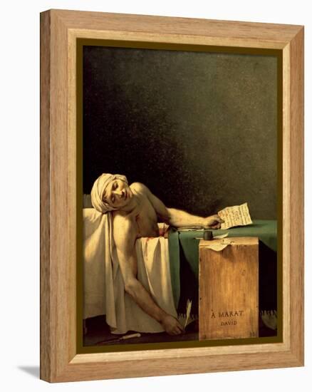 The Death of Marat, 1793-Jacques-Louis David-Framed Premier Image Canvas