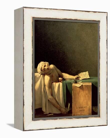 The Death of Marat, 1793-Jacques-Louis David-Framed Premier Image Canvas