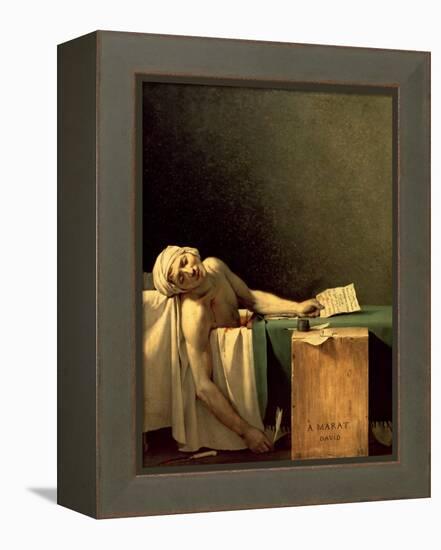 The Death of Marat, 1793-Jacques-Louis David-Framed Premier Image Canvas