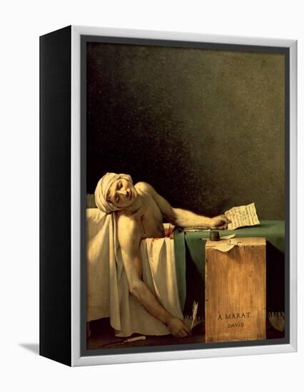 The Death of Marat, 1793-Jacques-Louis David-Framed Premier Image Canvas