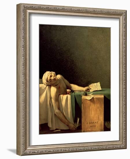 The Death of Marat, 1793-Jacques-Louis David-Framed Giclee Print