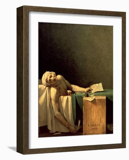 The Death of Marat, 1793-Jacques-Louis David-Framed Giclee Print