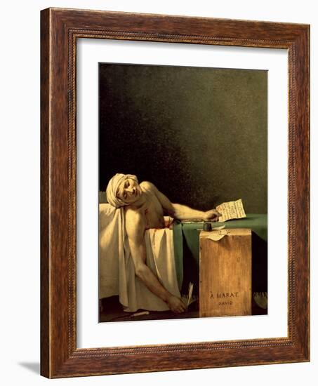 The Death of Marat, 1793-Jacques-Louis David-Framed Giclee Print