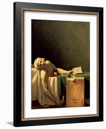 The Death of Marat, 1793-Jacques-Louis David-Framed Giclee Print