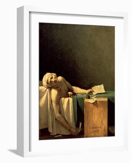 The Death of Marat, 1793-Jacques-Louis David-Framed Giclee Print