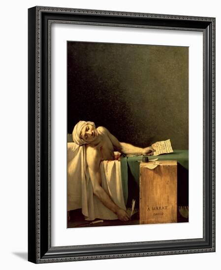 The Death of Marat, 1793-Jacques-Louis David-Framed Giclee Print