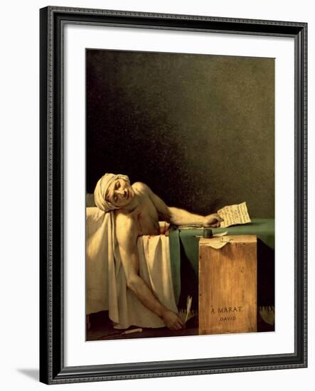 The Death of Marat, 1793-Jacques-Louis David-Framed Giclee Print