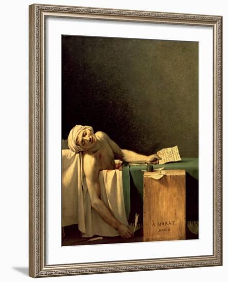 The Death of Marat, 1793-Jacques-Louis David-Framed Giclee Print