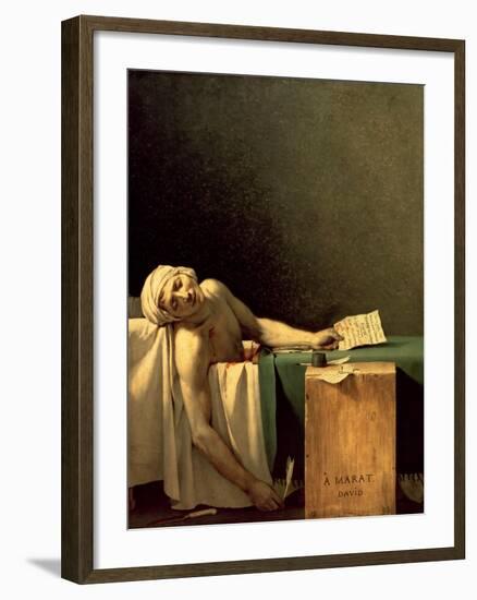 The Death of Marat, 1793-Jacques-Louis David-Framed Giclee Print