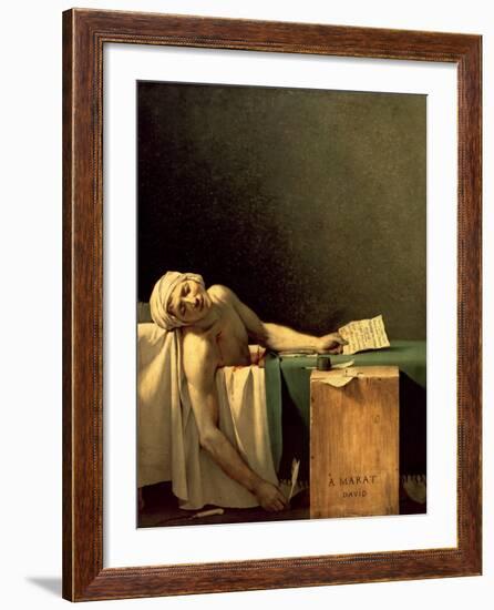 The Death of Marat, 1793-Jacques-Louis David-Framed Giclee Print