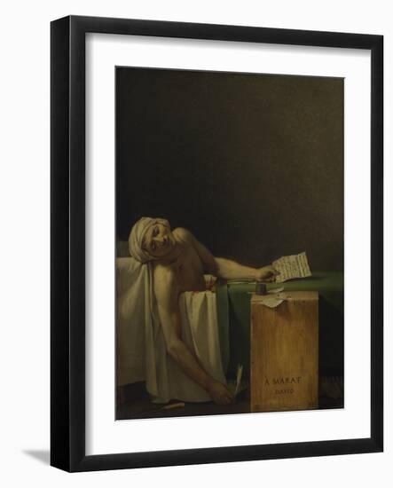 The Death of Marat, 1793-Jacques Louis David-Framed Giclee Print