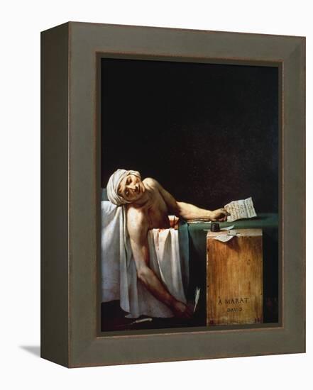 The Death Of Marat-Jacques-Louis David-Framed Premier Image Canvas