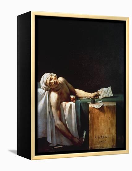 The Death Of Marat-Jacques-Louis David-Framed Premier Image Canvas