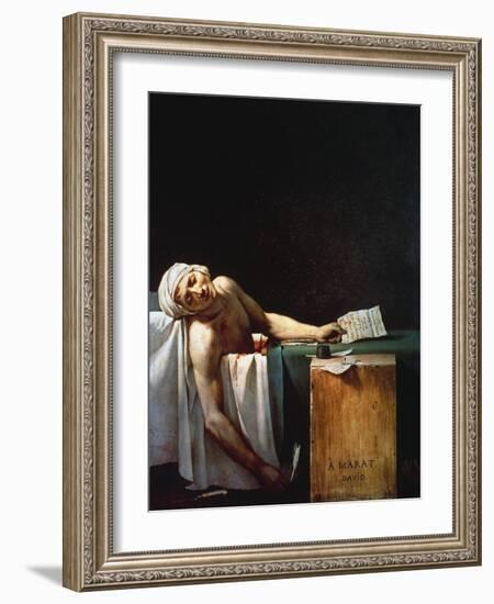 The Death Of Marat-Jacques-Louis David-Framed Giclee Print