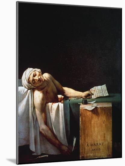 The Death Of Marat-Jacques-Louis David-Mounted Giclee Print