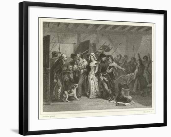 The Death of Marat-Ary Scheffer-Framed Giclee Print