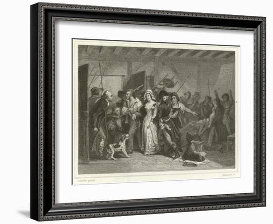 The Death of Marat-Ary Scheffer-Framed Giclee Print