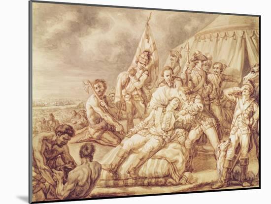 The Death of Marquis de Montcalm de Saint-Veran-Jean Antoine Watteau-Mounted Giclee Print