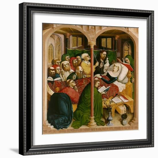 The Death of Mary. the Wings of the Wurzach Altar, 1437-Hans Multscher-Framed Giclee Print