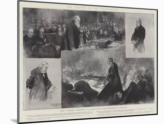 The Death of Mr Gladstone-Thomas Walter Wilson-Mounted Giclee Print