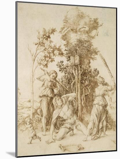 The Death of Orpheus, 1494-Albrecht Dürer-Mounted Giclee Print