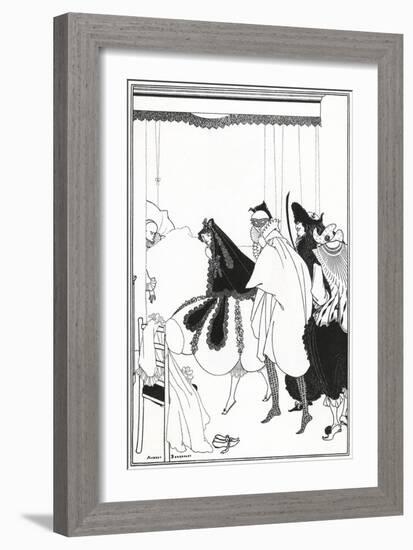 The Death of Pierrot-Aubrey Beardsley-Framed Art Print