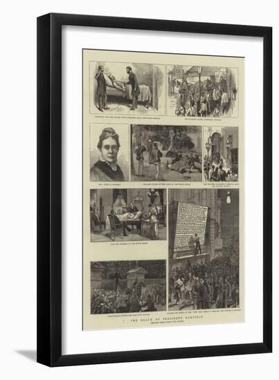 The Death of President Garfield-null-Framed Giclee Print