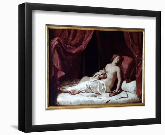 The Death of Queen Cleopatra the Suicide of Cleopatre VII Thea Philopator (69-30 Bc), Queen of Anci-Guercino (1591-1666)-Framed Giclee Print