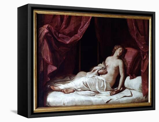 The Death of Queen Cleopatra the Suicide of Cleopatre VII Thea Philopator (69-30 Bc), Queen of Anci-Guercino (1591-1666)-Framed Premier Image Canvas