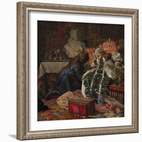 The Death of Queen Sophie Amalie, 1882-Kristian Zahrtmann-Framed Giclee Print