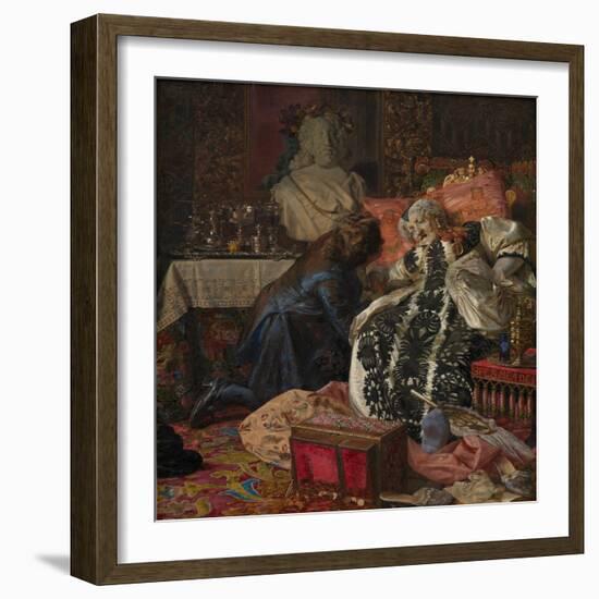 The Death of Queen Sophie Amalie, 1882-Kristian Zahrtmann-Framed Giclee Print