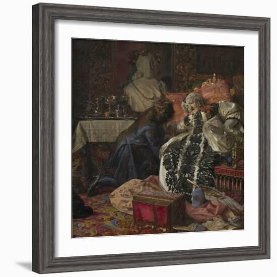 The Death of Queen Sophie Amalie, 1882-Kristian Zahrtmann-Framed Giclee Print
