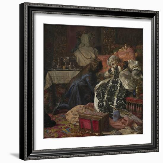 The Death of Queen Sophie Amalie, 1882-Kristian Zahrtmann-Framed Giclee Print