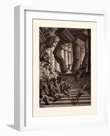 The Death of Samson-Gustave Dore-Framed Giclee Print