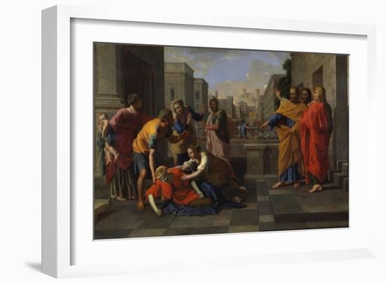 The Death of Sapphira, 1654-1656-Nicolas Poussin-Framed Giclee Print