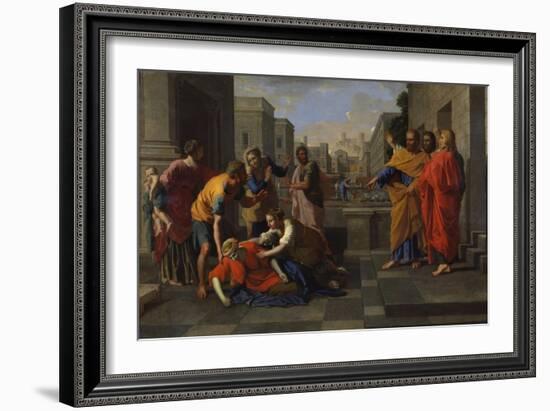 The Death of Sapphira, 1654-1656-Nicolas Poussin-Framed Giclee Print