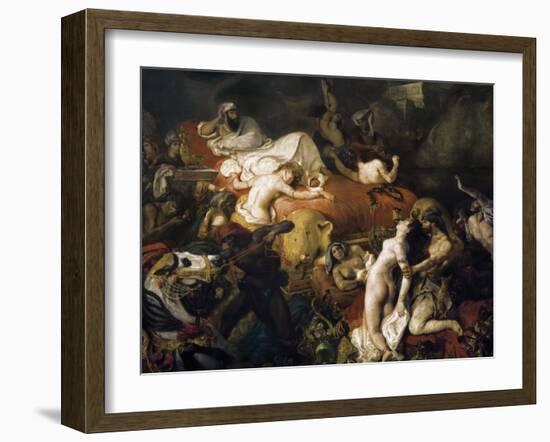 The Death of Sardanapalus-Eugene Delacroix-Framed Art Print