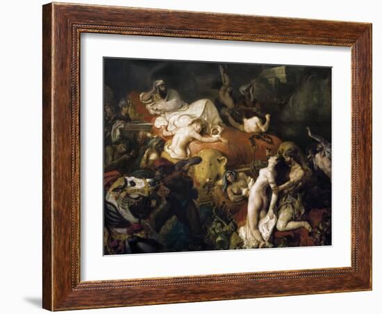 The Death of Sardanapalus-Eugene Delacroix-Framed Art Print