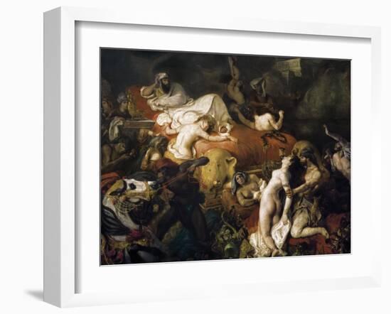 The Death of Sardanapalus-Eugene Delacroix-Framed Art Print