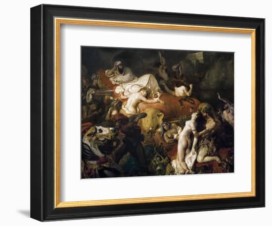 The Death of Sardanapalus-Eugene Delacroix-Framed Art Print